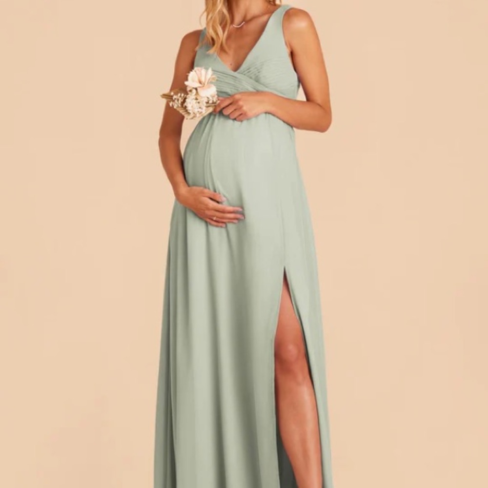 Birdy Grey Sage Green Maternity Maxi Dress